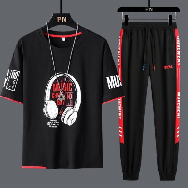 Premium Quality Black and Red Tracksuit
